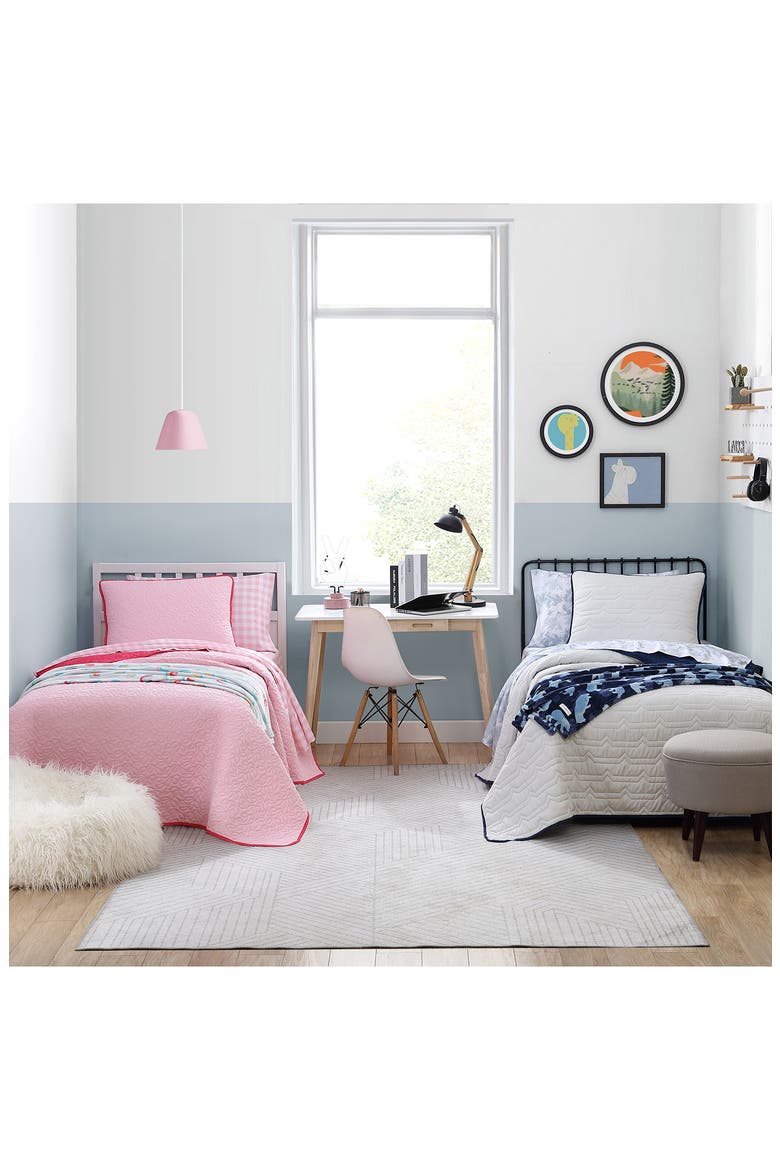 Poppy Plaid Microfiber Sheet Set, Alternate, color, MEDIUM PINK