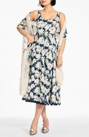 SACHIN BABI Florie Floral Cotton & Silk Scarf