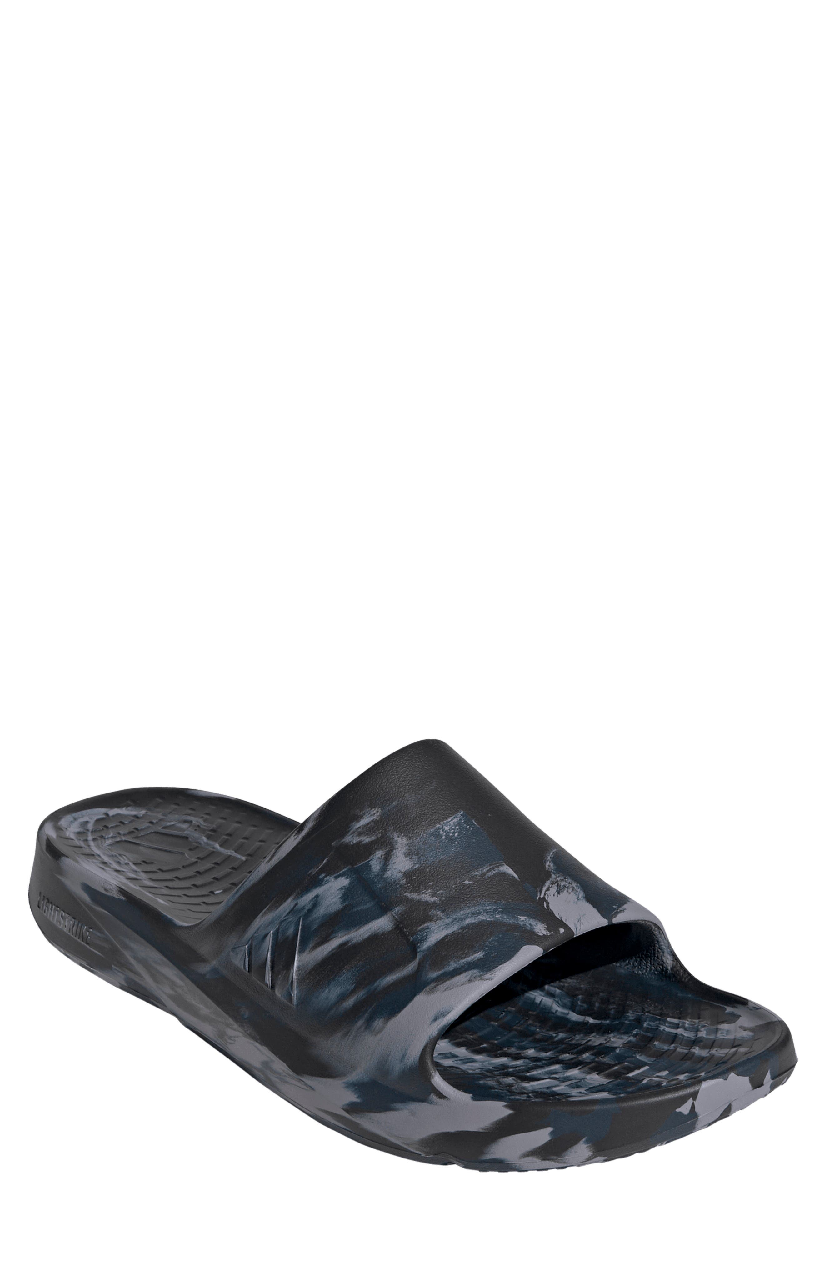 Lightshift Slide Sandal, Main, color, CORE BLACK/ AURORA INK/ SLATE