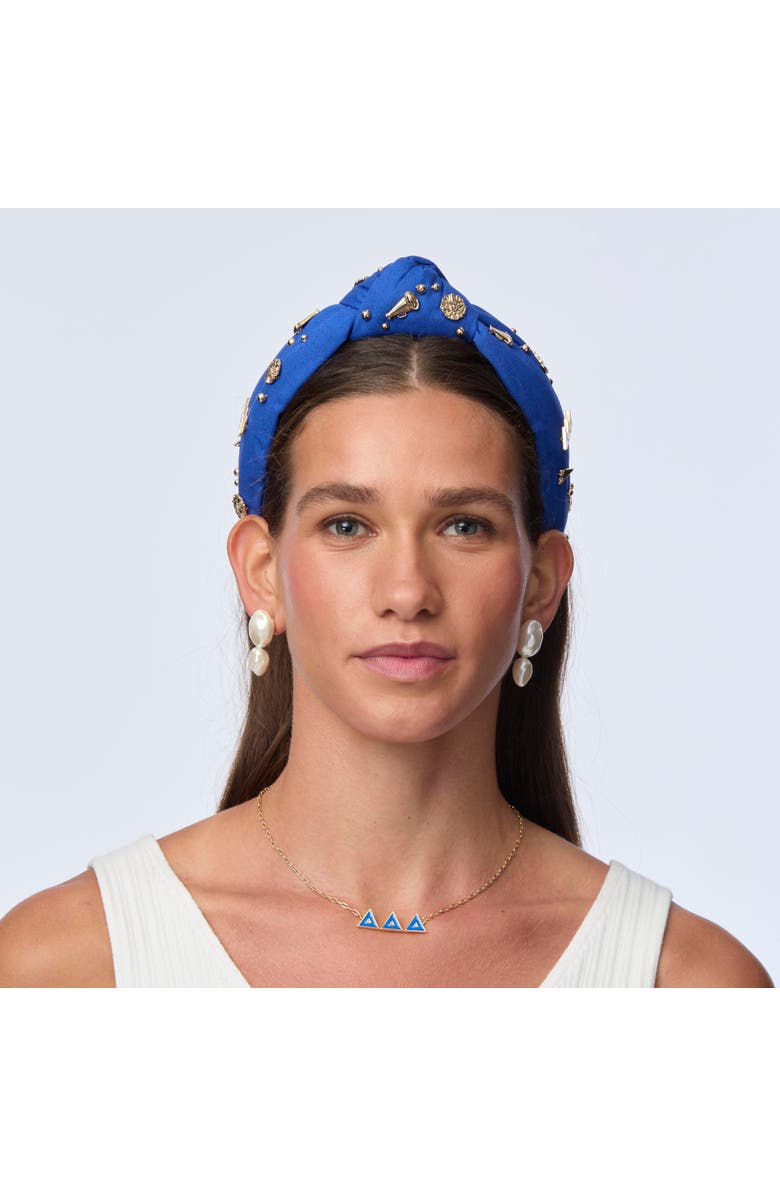 Lele Sadoughi Delta Delta Delta Knotted Headband, Alternate, color, Cerulean Blue 400