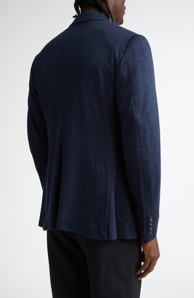 ISAIA Capri Wool, Silk & Linen Knit Sport Coat, Alternate, color, Navy