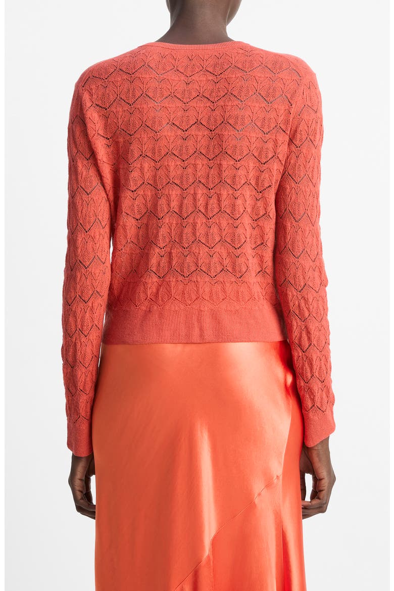 Open Stitch Cotton Cardigan, Alternate, color, TERRA