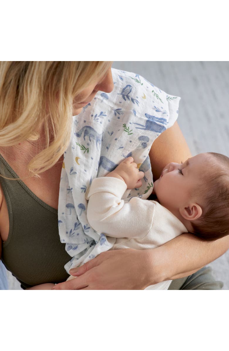 aden + anais Boutique 4-Pack 100% Organic Cotton Muslin Swaddles, Alternate, color, Outdoors