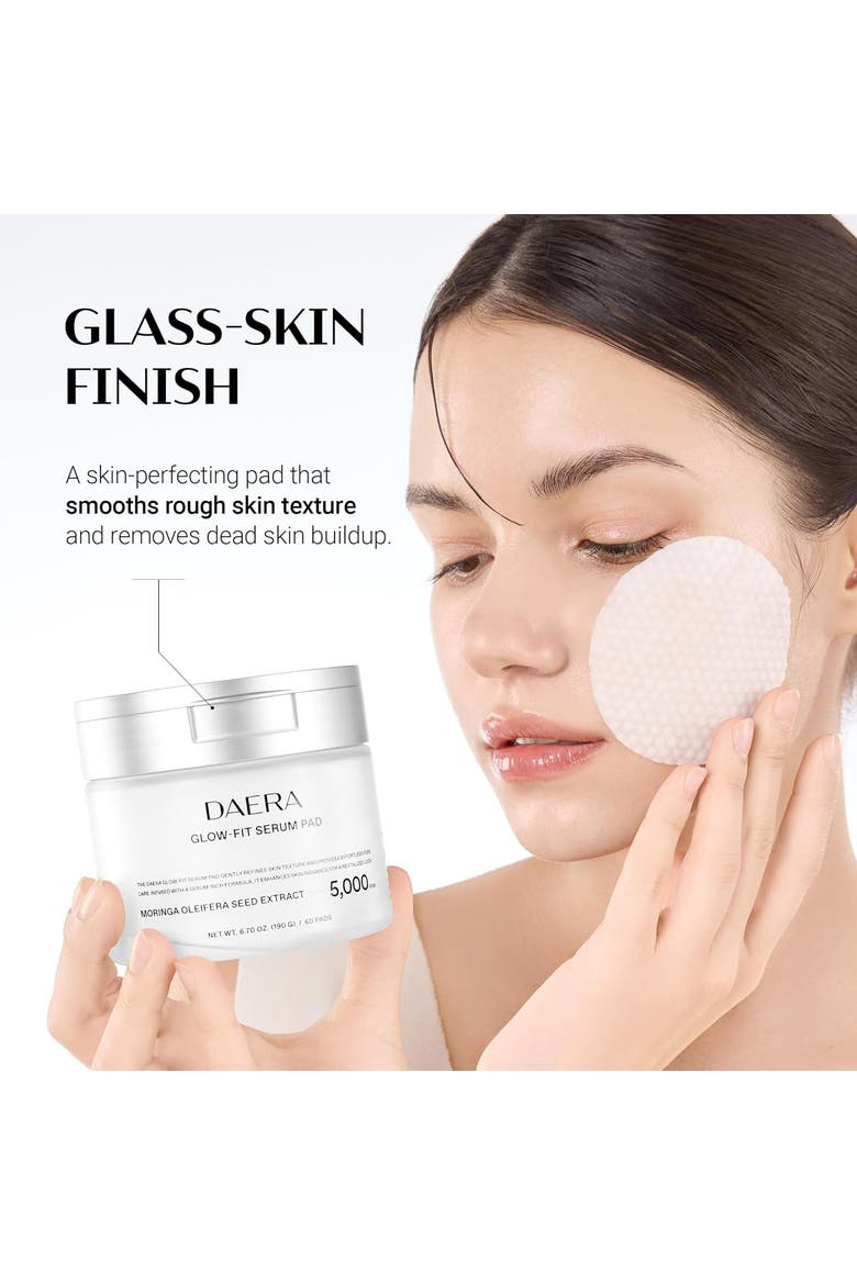 Glow Fit Serum Pad Hydrating Toner Pads for Pore Care  60 Pads, Alternate, color, White