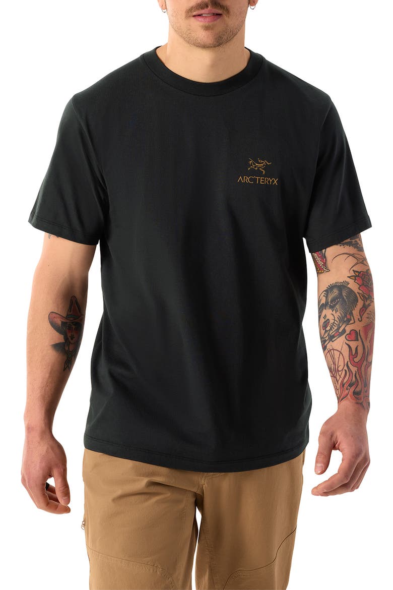 Kragg Bird Worm Cotton Graphic T-Shirt, Main, color, 24K BLACK