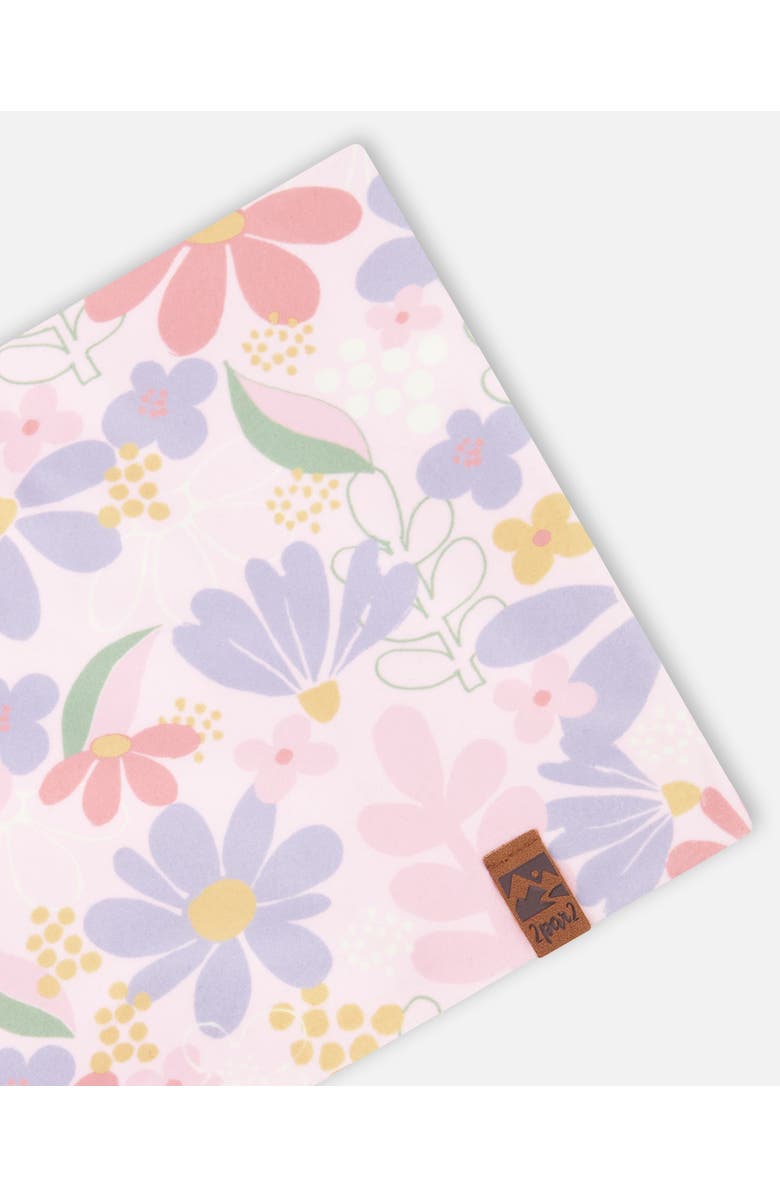 Deux par Deux Stretch Jersey Flower Print Neck Tube, Alternate, color, Pink Flower Print