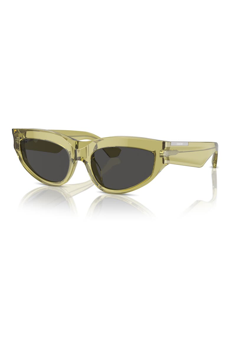 55mm Cat Eye Sunglasses, Alternate, color, GREEN