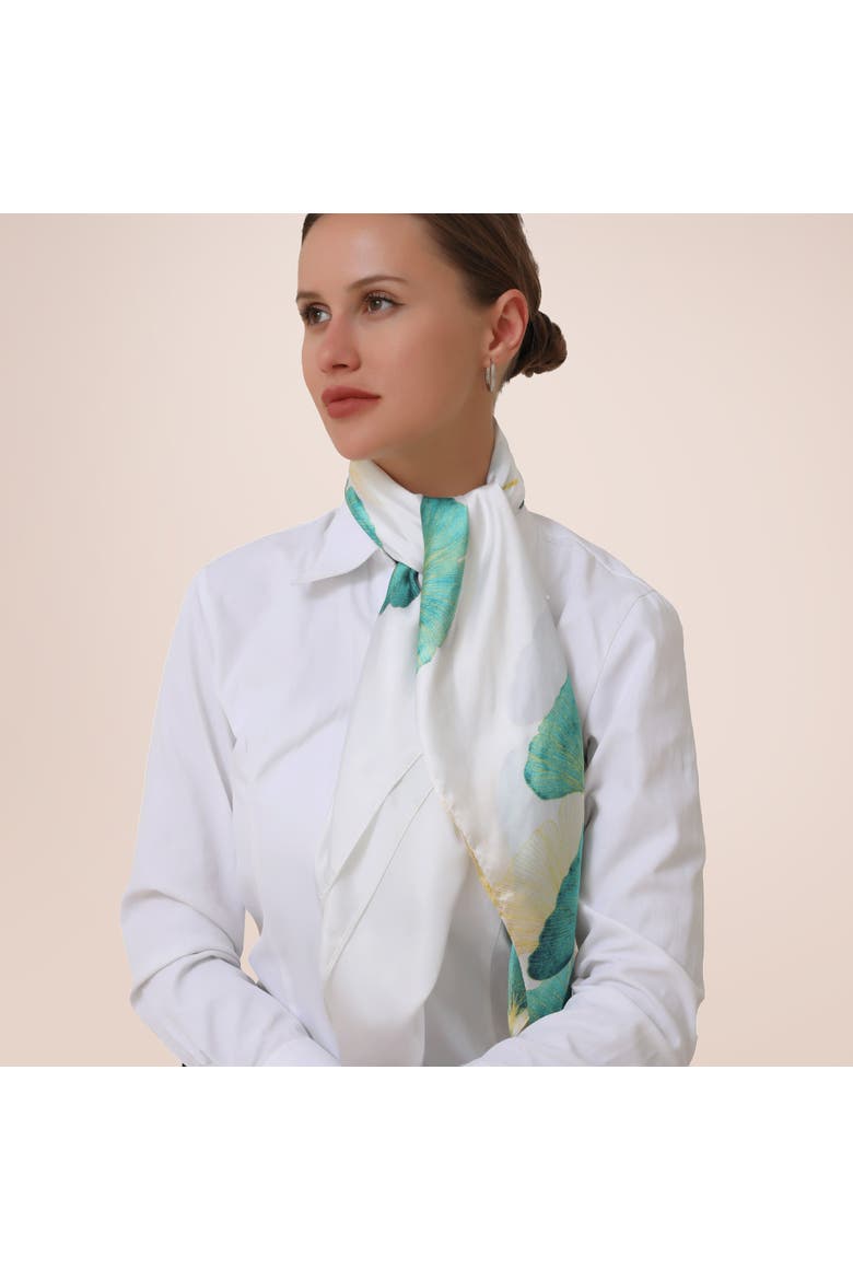 Clover Green & White Lightweight Scarf, Alternate, color, Green/White