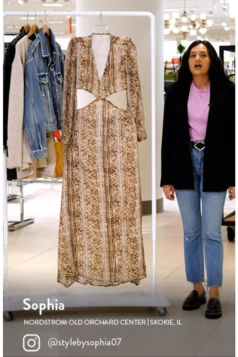Cutout Long Sleeve Cover-Up Dress video