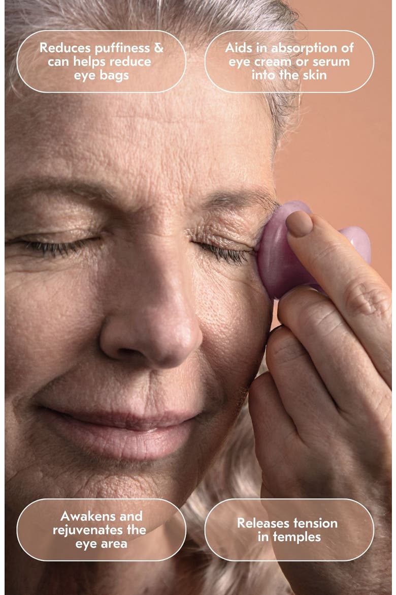 Rose Quartz Eye Massage Tool, Alternate, color, ROSE QUARTZ