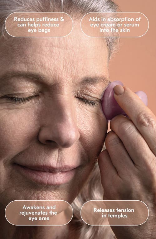 Mount Lai Rose Quartz Eye Massage Tool In Pink