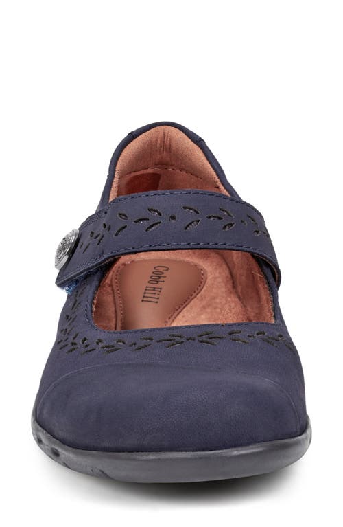 Rockport Cobb Hill Perry Mary Jane Ballet Flat In Dark Blue