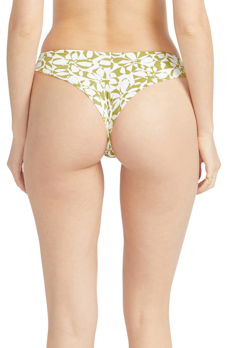 Volcom Carefree Geo Print Cheekini Bikini Bottoms, Alternate, color, 