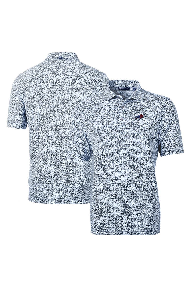 Men's Cutter & Buck Blue Buffalo Bills Virtue Eco Pique Botanical Print Recycled Polo, Main, color, Blue