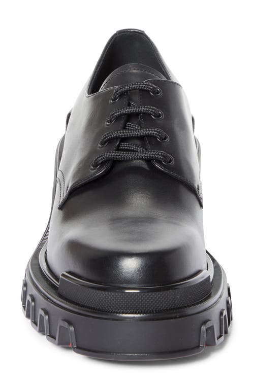 Christian Louboutin Trott Dune Uomo Lugged Plain Toe Derby In Black