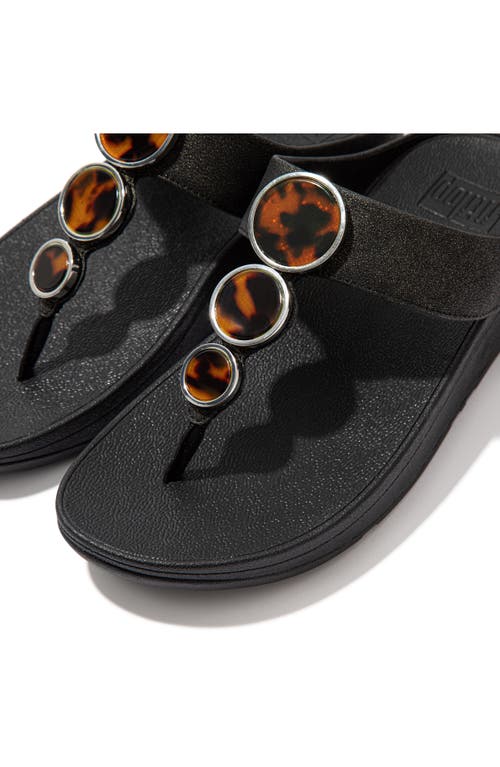 Shop Fitflop Halo Shimmer Wedge Sandal In All Black
