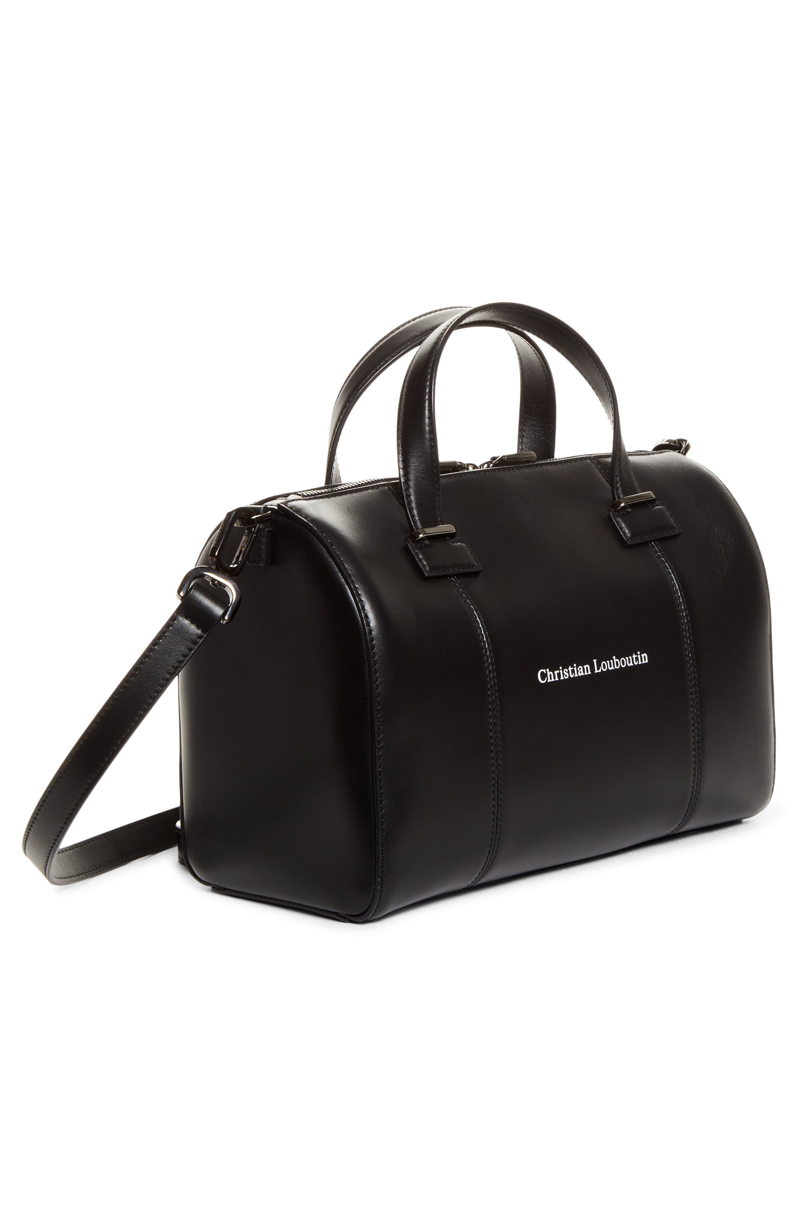 Small Tactical Leather Duffle Bag, Alternate, color, BK01 - BLACK