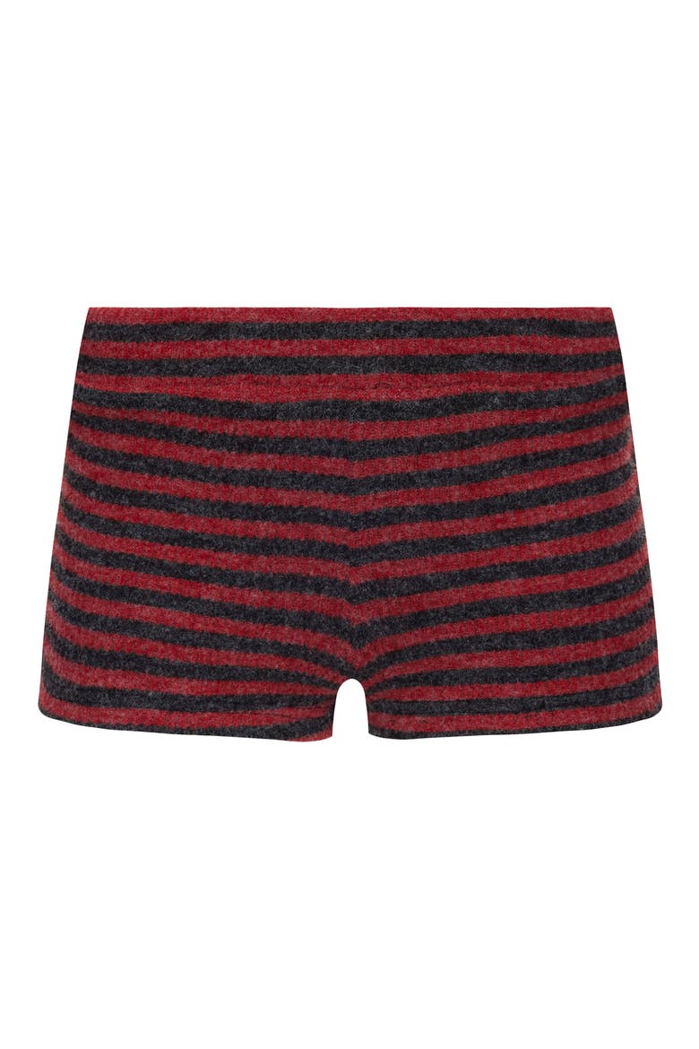 Housewife Knit Shorts, Alternate, color, CRIMSON STRIPE
