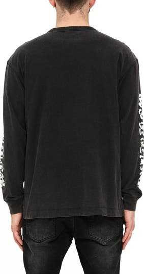 Texture Graphic Long Sleeve T-Shirt