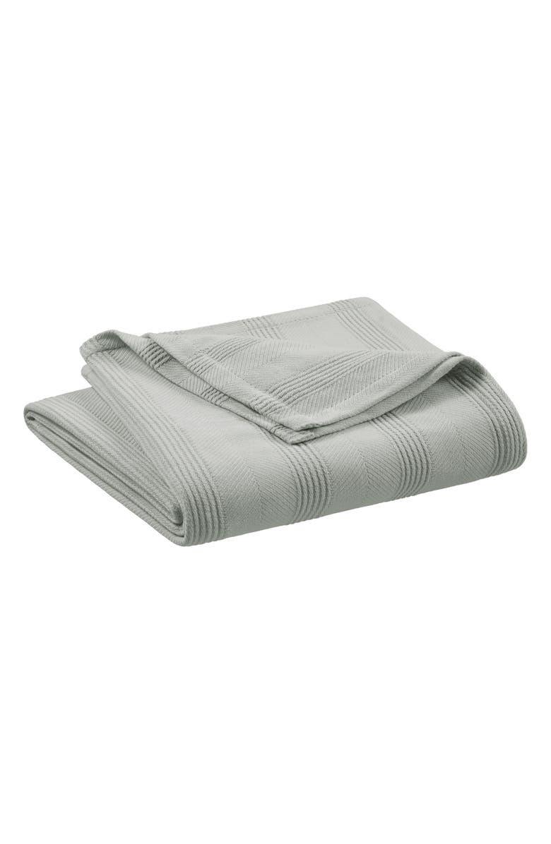 Vellux Textured Cotton Throw Blanket, Main, color, Gray
