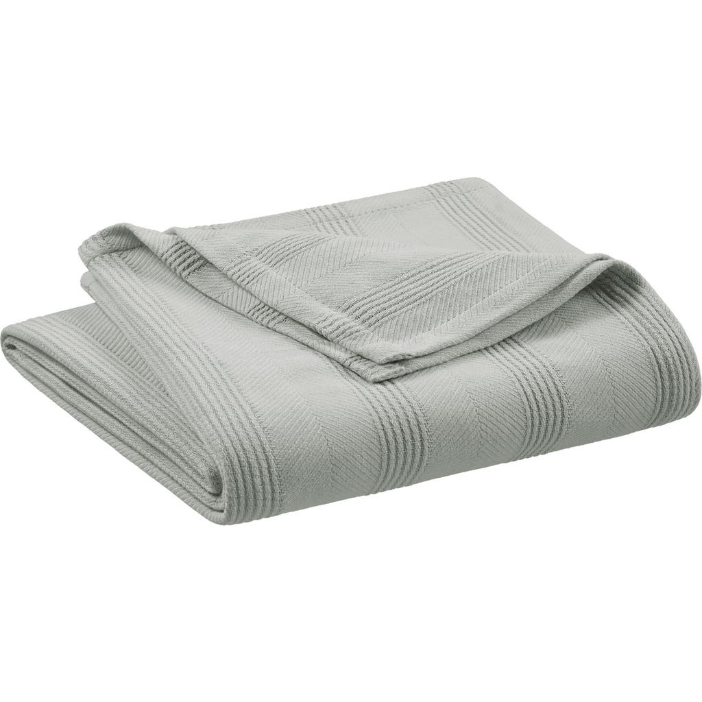 Vellux Textured Cotton Throw Blanket In Gray