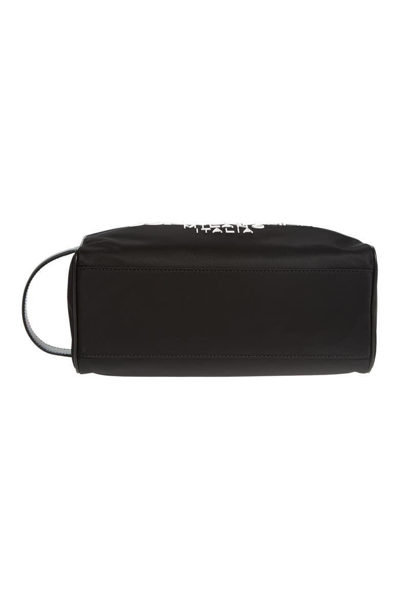 Rubberized Logo Nylon Blend Toiletry Bag, Alternate, color, BLACK/ BLACK