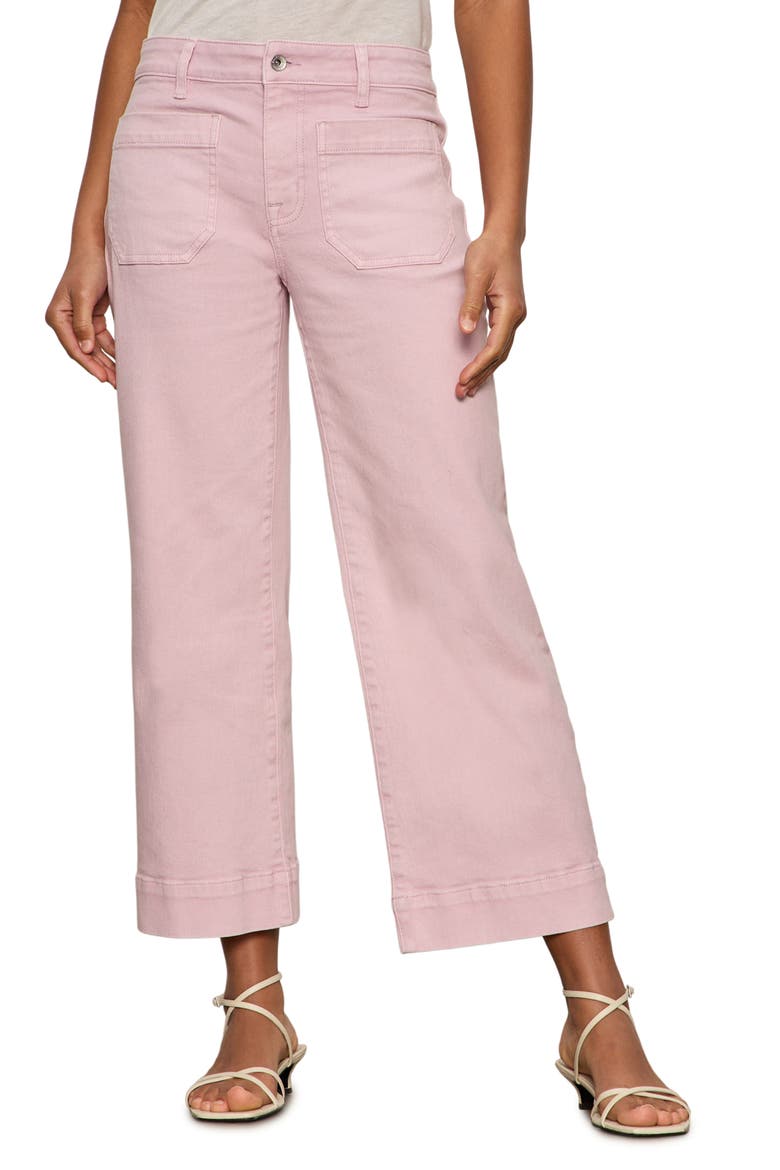 The Marine Crop Denim Pants, Main, color, PETAL PURPLE