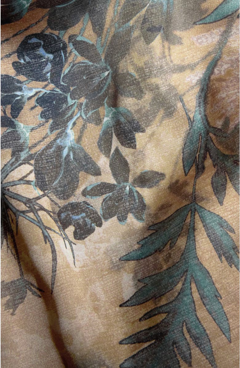 Santorelli Drake Long Sleeve Ruffled Skirt Shift Dress, Alternate, color, Dune