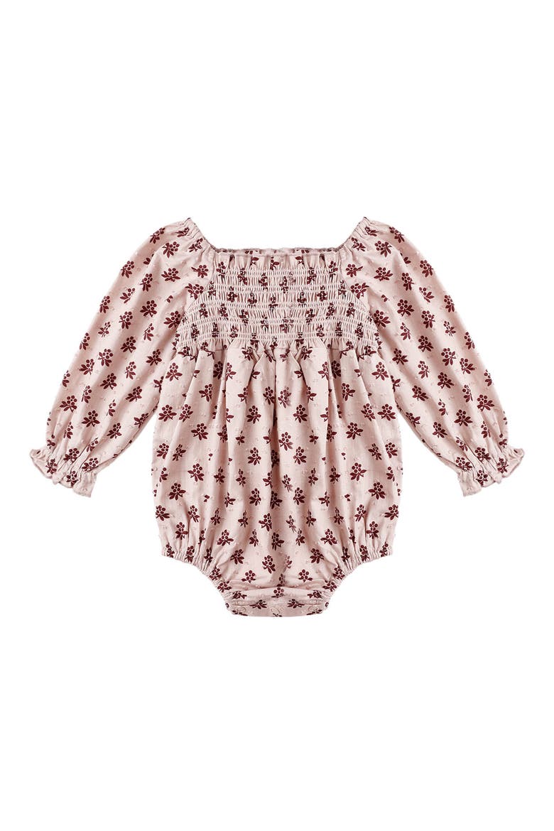 Cora Blush Flower Switt Dot Bodysuit, Main, color, BLUSH