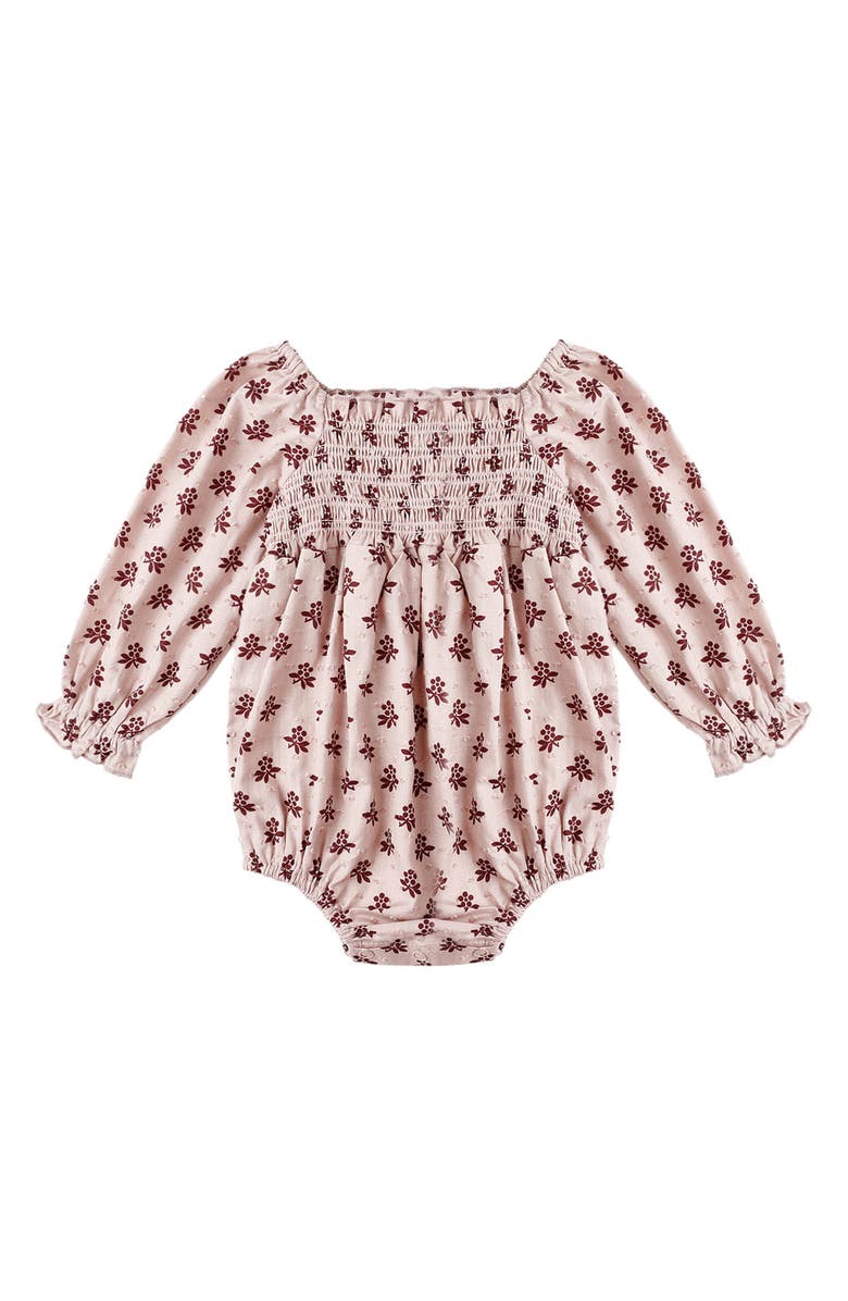 Rylee + Cru Cora Blush Flower Switt Dot Bodysuit, Main, color, Blush