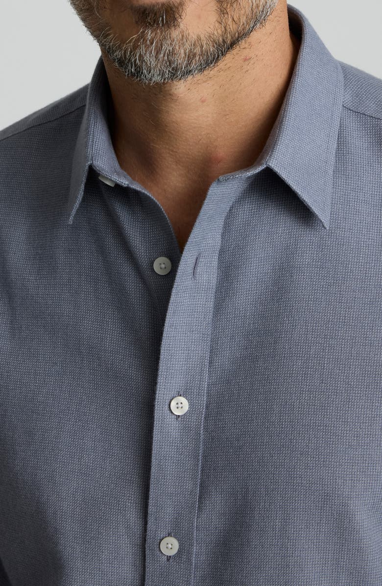 UNTUCKit Veneto Regular Fit Textured Wrinkle Free Cotton Button-Down Shirt, Alternate, color, Mid Grey