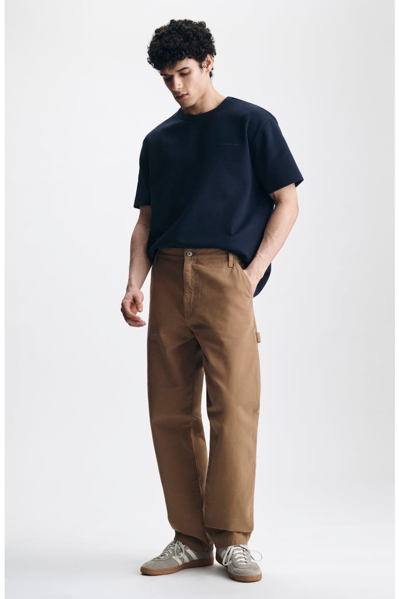 Williamsburg Relaxed Straight Leg Canvas Carpenter Pants, Alternate, color, FADED BROWN COLORED