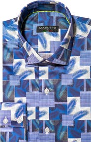 MASUTTO Seville Print Button-Up Long Sleeve Shirt