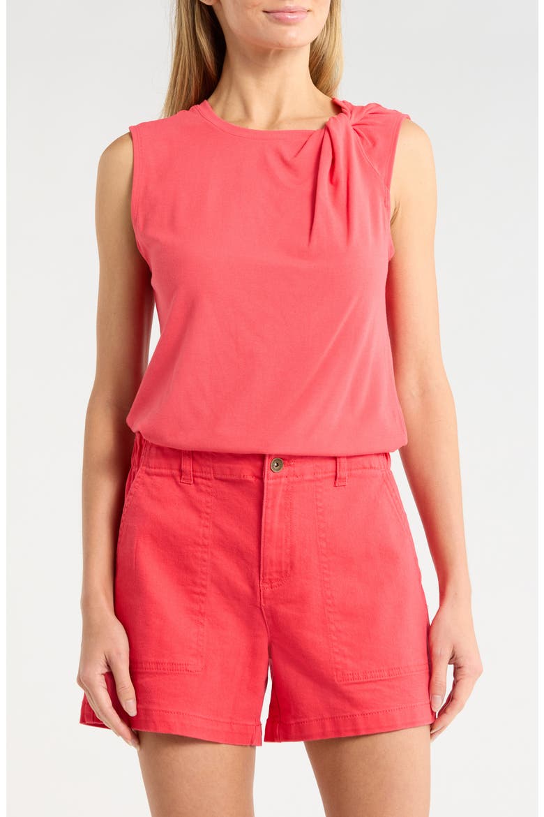 Twist Crewneck Tank, Main, color, CALIENTE RED