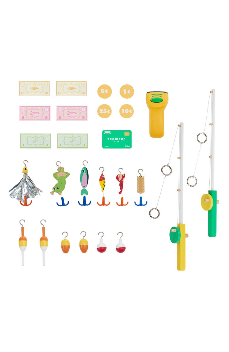 Teamson Kids My Little Helper Fishing Shop & Accessories Playset, Alternate, color, Multi Color
