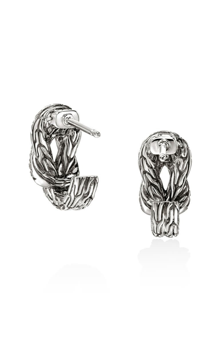 John Hardy Love Knot Earrings, Sterling Silver, Diamonds, Alternate, color, Silver