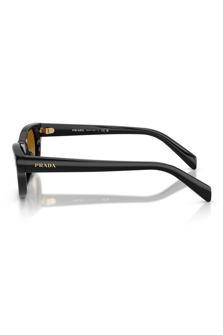 52mm Cat Eye Sunglasses, Alternate, color, BLACK / YELLOW GRADIENT LIGHT