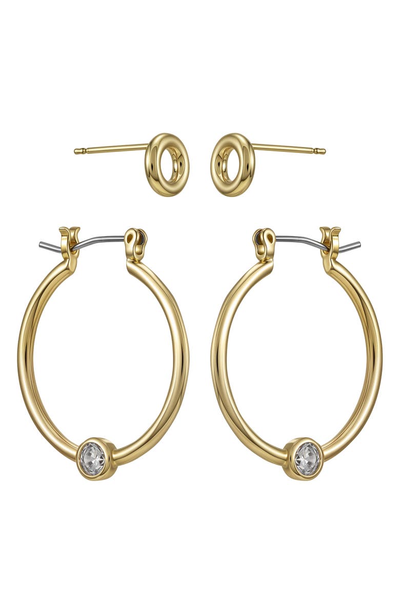 Vince Camuto Set of 2 Assorted Earrings, Alternate, color, Silver