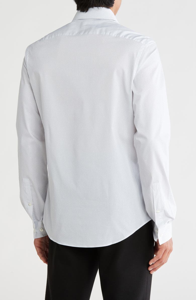 Michael Kors Quick Wicking Slim Fit Dress Shirt, Alternate, color, Silver