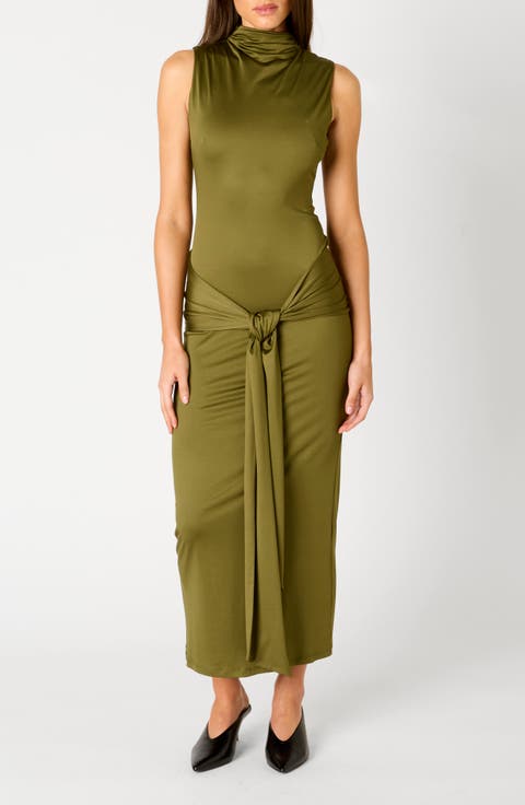 Victoria Tie Front Maxi Dress