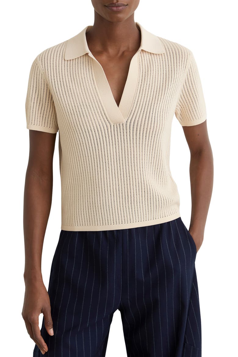 Pippa Knit Polo, Main, color, IVORY