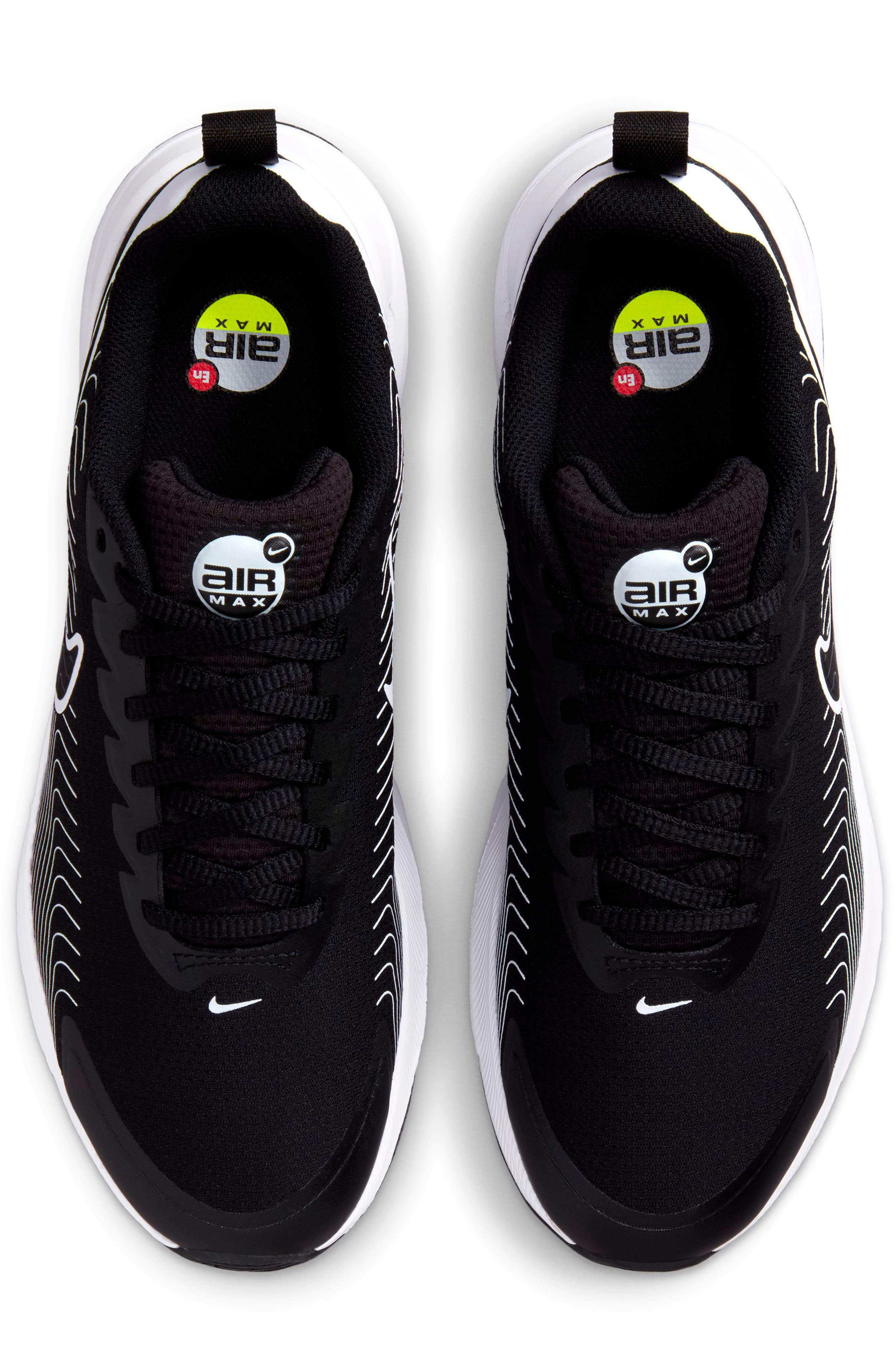 Nike Air Max Nuaxis Sneaker, Alternate, color, Black/ Black/ White/ Volt