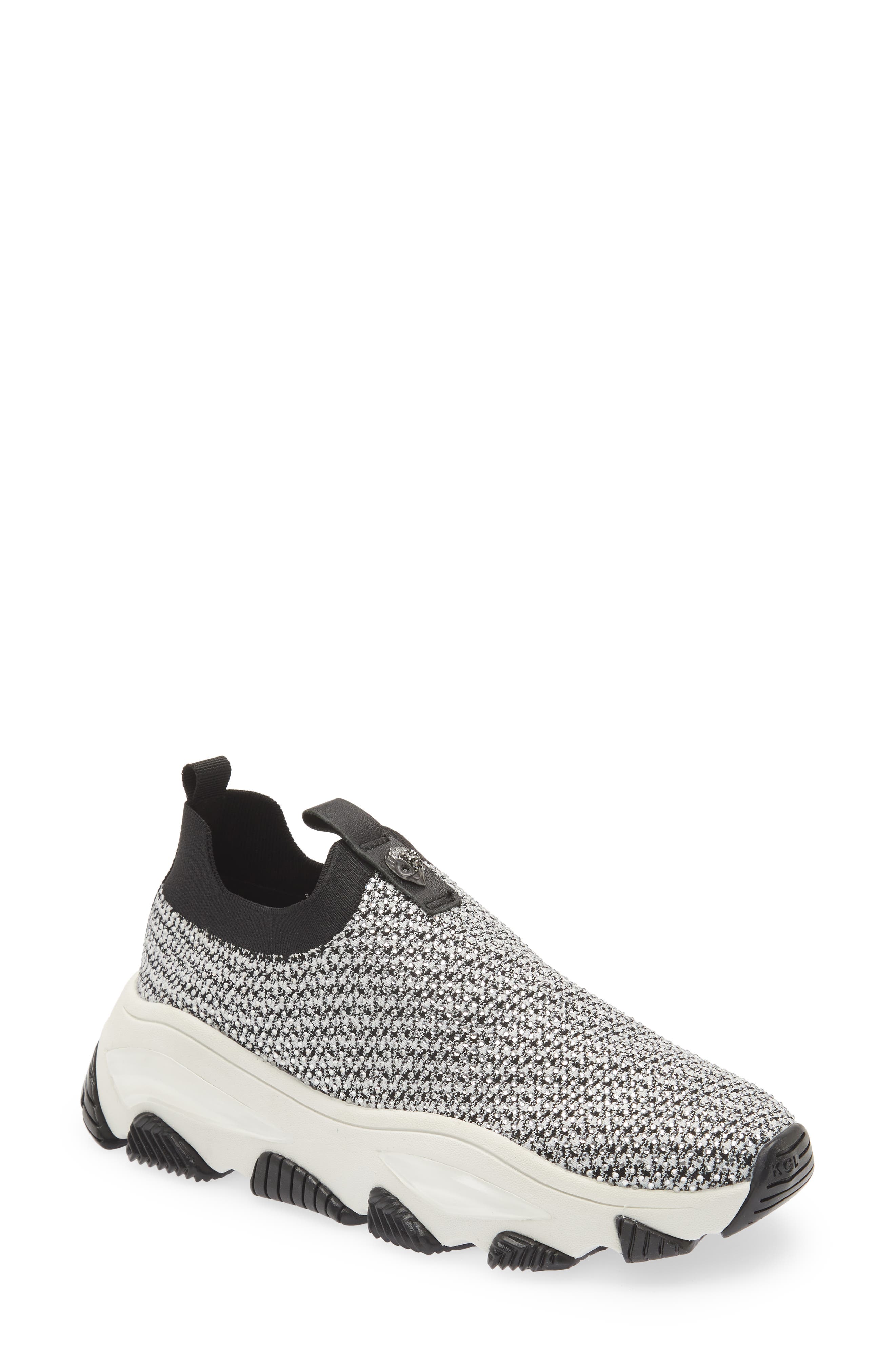 Kurt Geiger London Lettie Crystal Knit Sneaker, Main, color, 