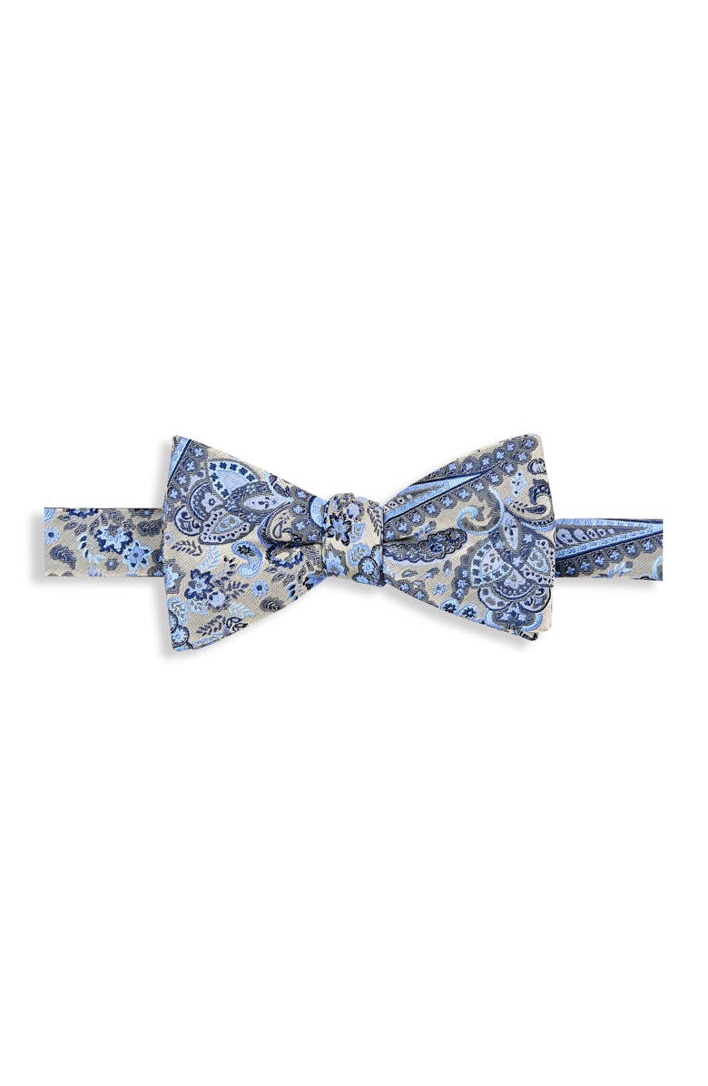 Synrgy by DXL Big & Tall Springtime Paisley Bow Tie, Main, color, Blue