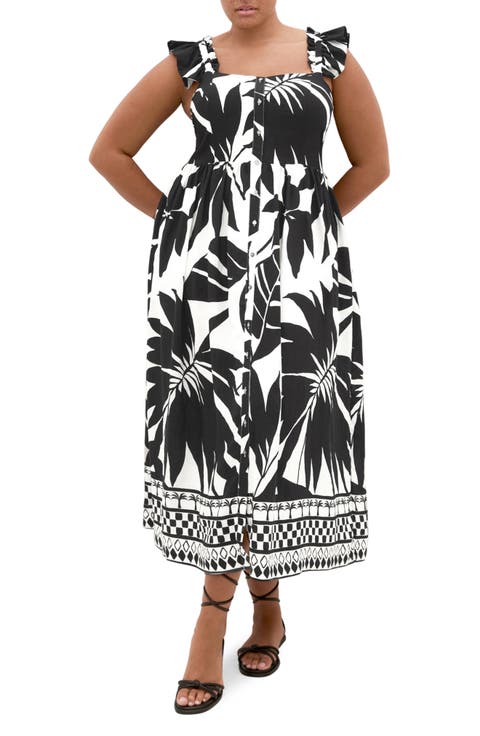 Mirage Print Maxi Dress (Plus)