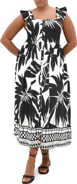 City Chic Mirage Print Maxi Dress