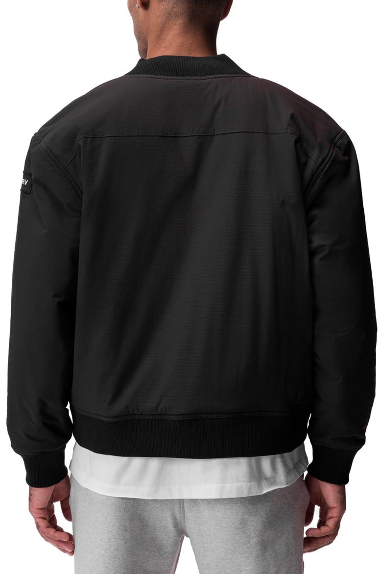 Water Resistant Insulated Bomber Jacket, Alternate, color, BLACK