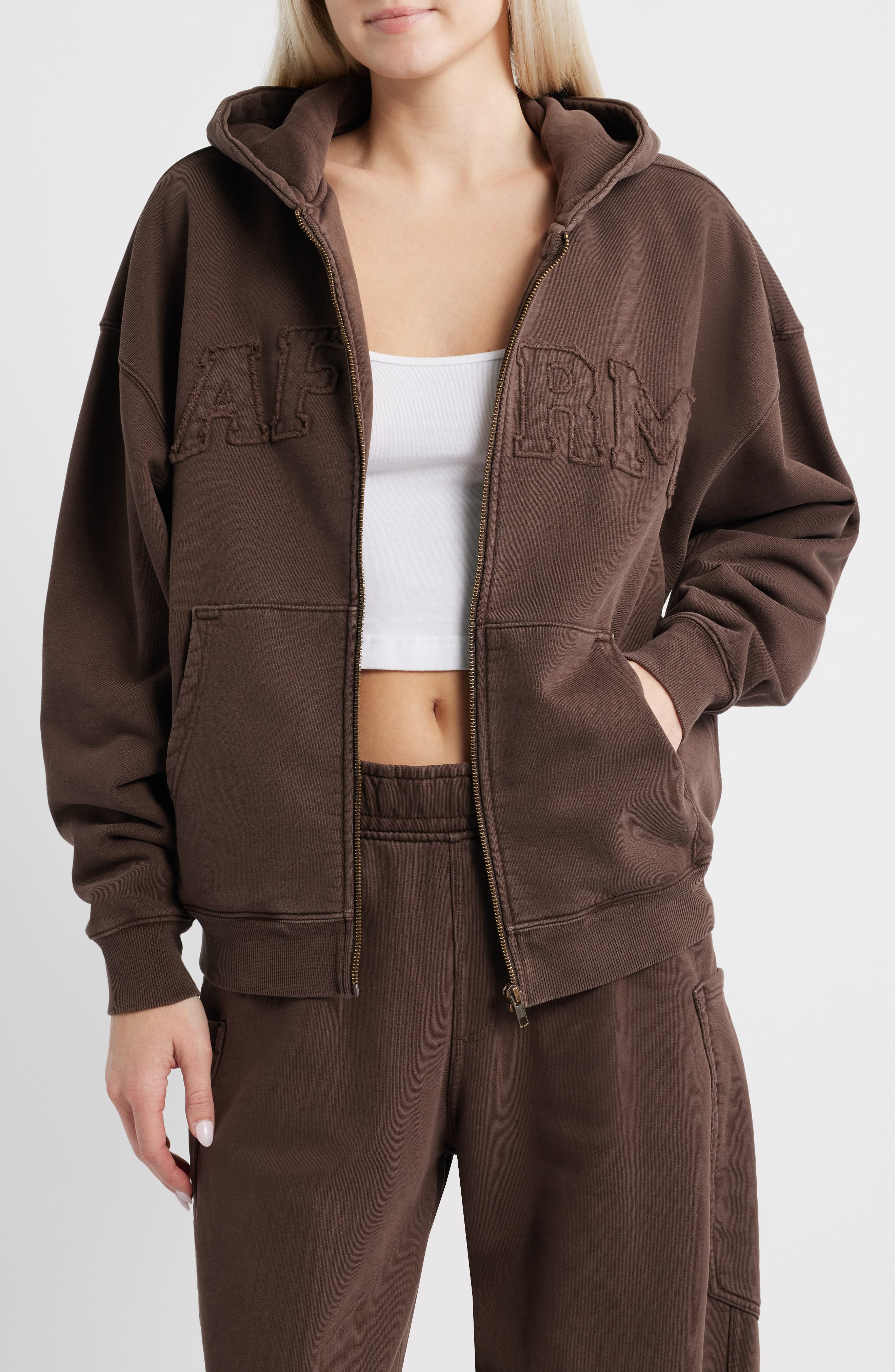 AFRM Cameron Cotton Zip Hoodie