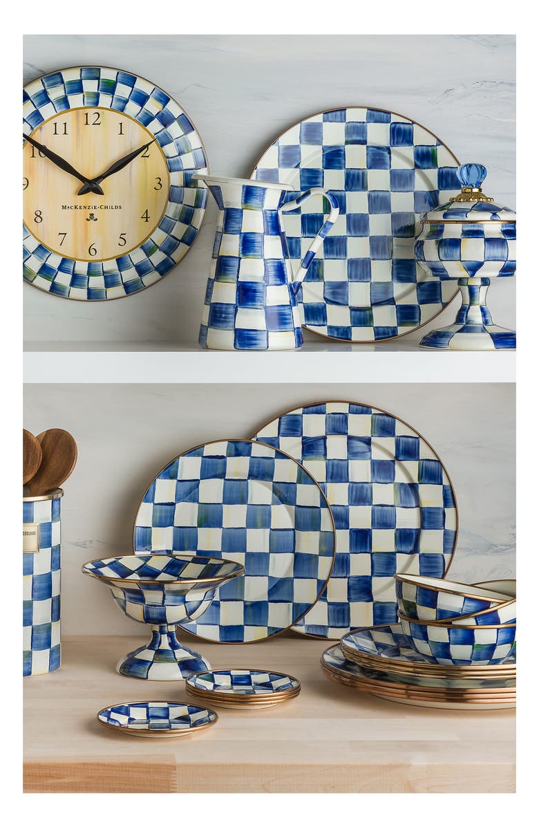 MACKENZIE CHILDS Royal Check Enameled Steel Curiosity Pot, Alternate, color, 