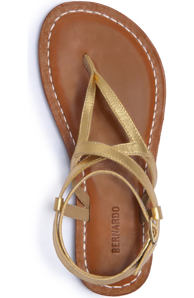 Bernardo Footwear Mallorie Thong Sandal, Alternate, color, Gold